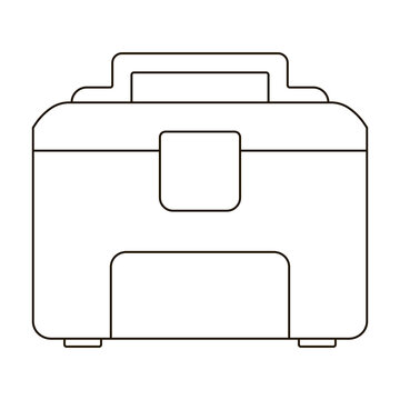 recommend clip art: Ice box vector icon.Outline vector icon isolated on white background ice box.