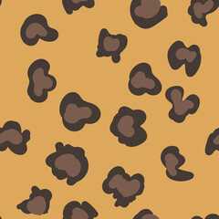 Animal print vector seamless pattern. Hand drawn exotic nature texture background.
