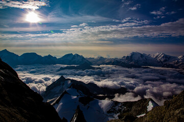 Mountains above the clouds