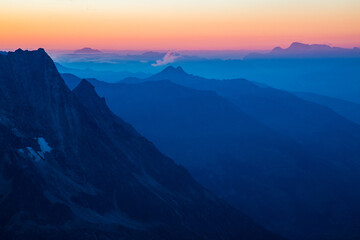 Sunrise in the mountains