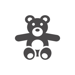 Teddy bear icon in flat style.Vector illustration.	