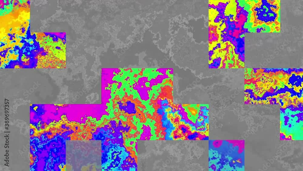 Aufkleber Abstract changing corrosive texture. Looping video with imitation of a Datamoshing video.