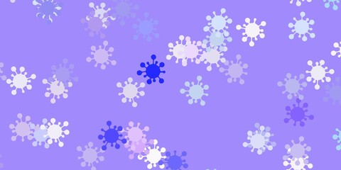 Light purple vector template with flu signs.