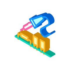 iron solder soldering isometric icon vector illustration