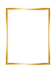 Fototapeta premium gold frame isolated on white