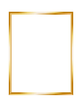 gold frame isolated on white