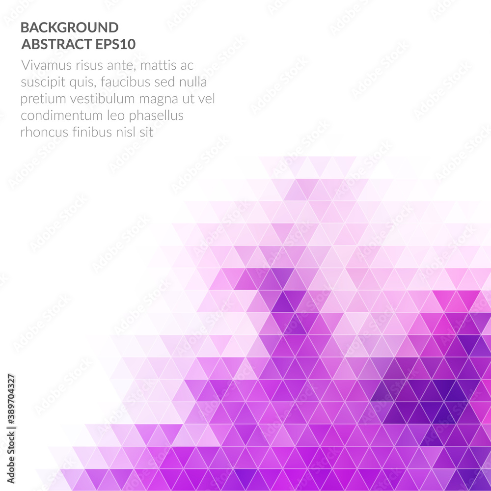 Poster an abstract background with a geometric texture of triangles. white copy space for text.