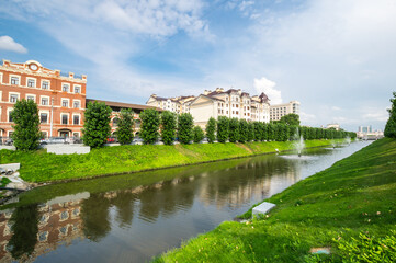 View of houses in the historical center of Kazan