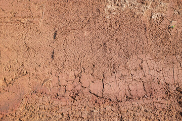 掘削で露出した赤土の地肌