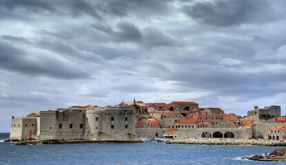 Fototapeta na wymiar Cloudy sky over Dubrovnik