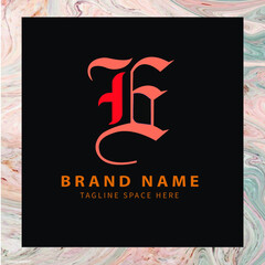 FE initials logo, name initials logo, company initials logo, person initials logo