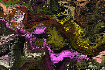 Naklejka premium Background paint brush- abstract wallpaper pattern. Art drawing-