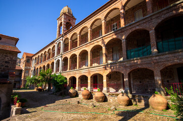 Fototapeta premium Saint Ignatios monastery on Lesbos island, Greece