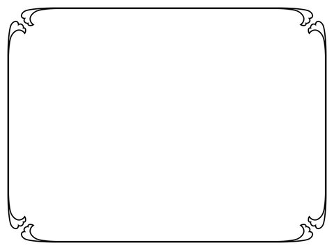 recommend clip art: simple calligraph black ornamental decorative frame
