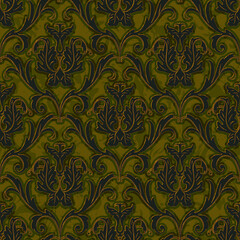 seamless floral damask pattern background