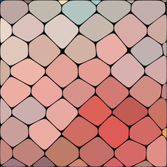 Fototapeta premium Color magic pattern of geometric shapes. Colorful mosaic banner, spiral curl background.