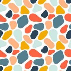 seamless pattern with organic colorful shapes