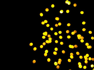 The golden side's or boke on a black background. Merry Christmas and happy New Year. Christmas background.