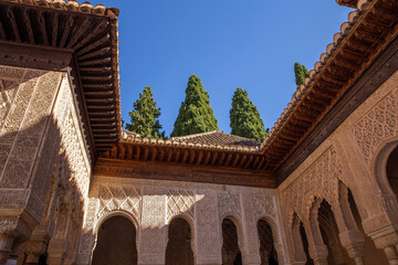 Obraz premium Detail of the royal palace Nazaries of the Alhambra, Granada, Andalucia, Spain