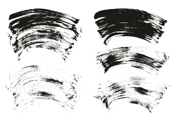 Flat Fan Brush Thin Curved Background Mix High Detail Abstract Vector Background Mix Set 