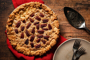 Chocolate pecan pie