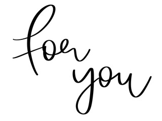 for you handlettering greeting card