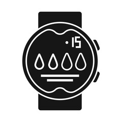 Vector illustration of clock and waterproof sign. Graphic of clock and device stock symbol for web.