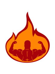 Heiß Muskeln Zeigen 