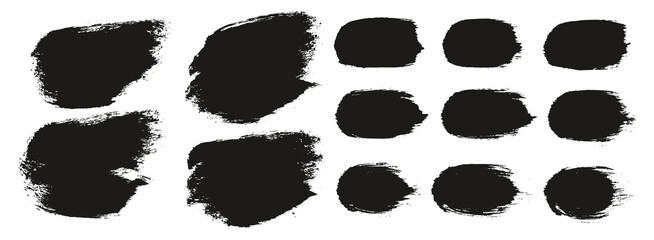 Round Brush Thick Short Background & Straight Lines Mix Artist Brush High Detail Abstract Vector Background Mix Set 