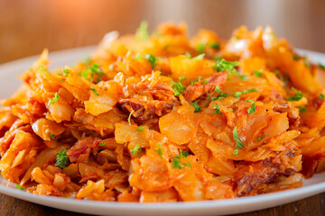 Cabbage stew whith pork meat