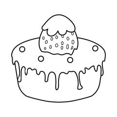 Vector illustration of cake and birthday icon. Set of cake and chocolate stock symbol for web.