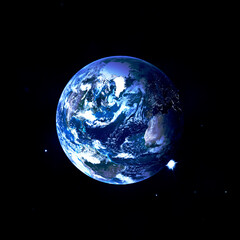 Abstract space background with earth. The elements of this image furnished by NASA.