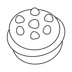 Vector design of cupcake and birthday sign. Set of cupcake and chocolate stock vector illustration.