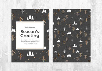 Modern Winter Christmas Flyer Layout with Minimal Chic Style