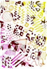 Watercolor abstract composition