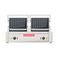 Isolated object of waffle and maker icon. Graphic of waffle and machine stock vector illustration.
