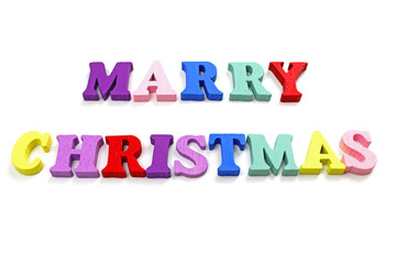 Happy new year colorful letters. On white background.