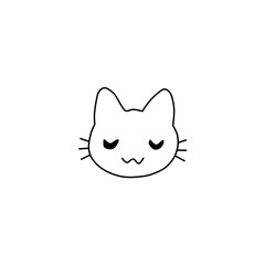 Obraz premium Cat line icon