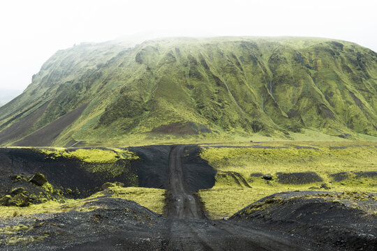 Icelandic Highlands. Driving in South Iceland
