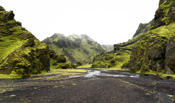 Icelandic Highlands. Driving in South Iceland