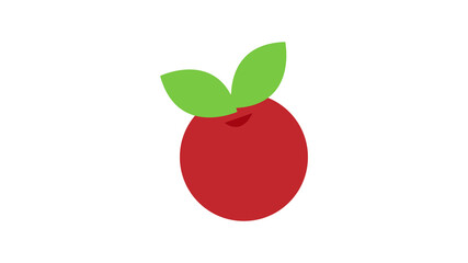 cranberry on a white background, red berry, vector illustration. sugar cranberry, marsh berry, harvested by the gardener. round cute berry in powdered sugar. sweet dessert