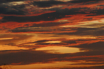 AERIALS- Panorama of a Blazing Sunset View Over Australia