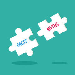 Fact or Myth concept. Clipat image.