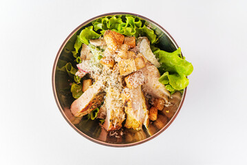 caesar salad in the bowl