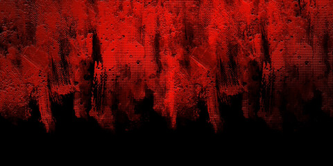 
Black and red hand painted brush grunge background texture  - obrazy, fototapety, plakaty