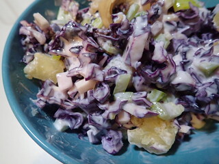fresh cabbage and pepper salad
