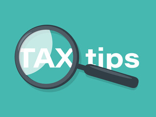 Tax tips illustration. Clipart image.