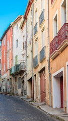 Fototapeta na wymiar Béziers in France, typical street 