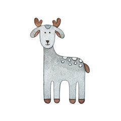 Kids toys illustration. Children's watercolor toys. Cute bauble.