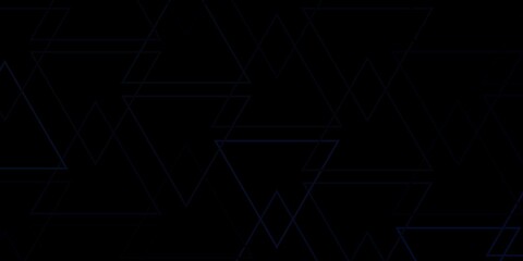 Dark BLUE vector background with lines, triangles.